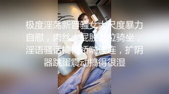 极度淫荡新晋骚女大尺度暴力自慰，肉丝大屁股上位骑坐，淫语骚话搞得娇喘连连，扩阴器跳蛋震动搞得很湿